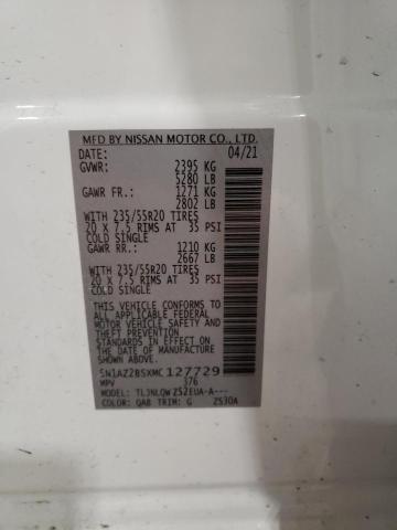 2021 NISSAN MURANO SV - 5N1AZ2BSXMC127729