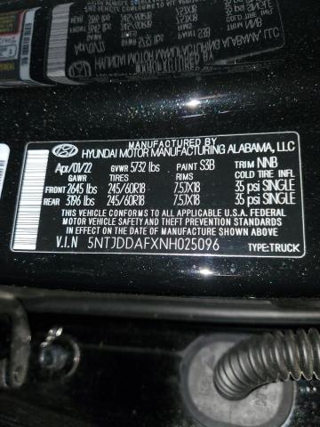 2022 HYUNDAI SANTA CRUZ - 5NTJDDAFXNH025096