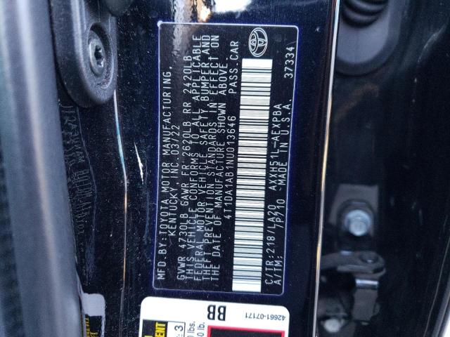 2022 TOYOTA AVALON LIM - 4T1DA1AB1NU013646