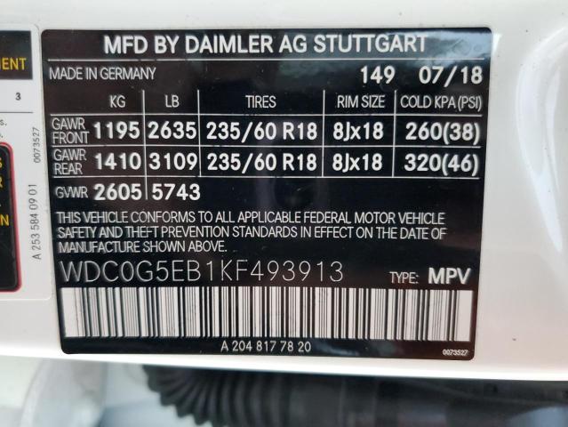 2019 MERCEDES-BENZ GLC 350E - WDC0G5EB1KF493913