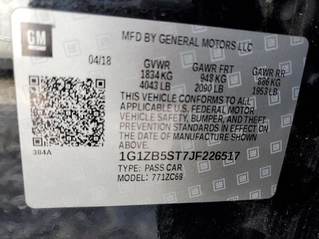 2018 CHEVROLET MALIBU LS - 1G1ZB5ST7JF226517