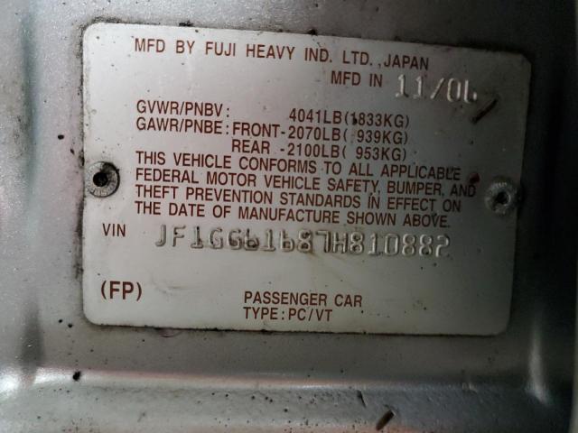 JF1GG61687H810882 Subaru Impreza 2.5i