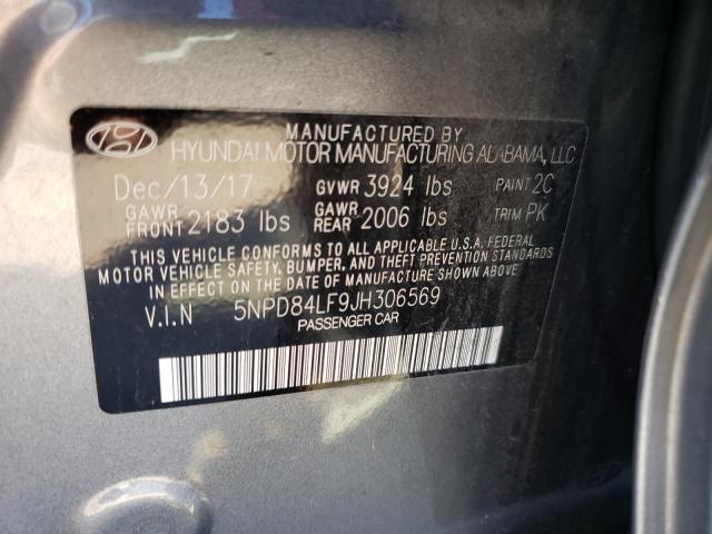 2018 HYUNDAI ELANTRA SE 5NPD84LF9JH306569