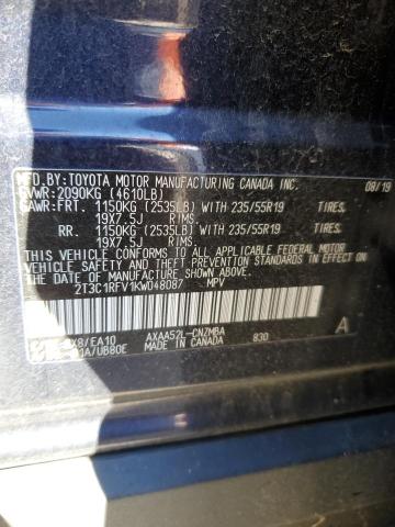 2019 TOYOTA RAV4 XLE P - 2T3C1RFV1KW048087