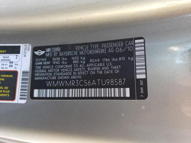 WMWMR3C56ATU98587 Mini Cooper
