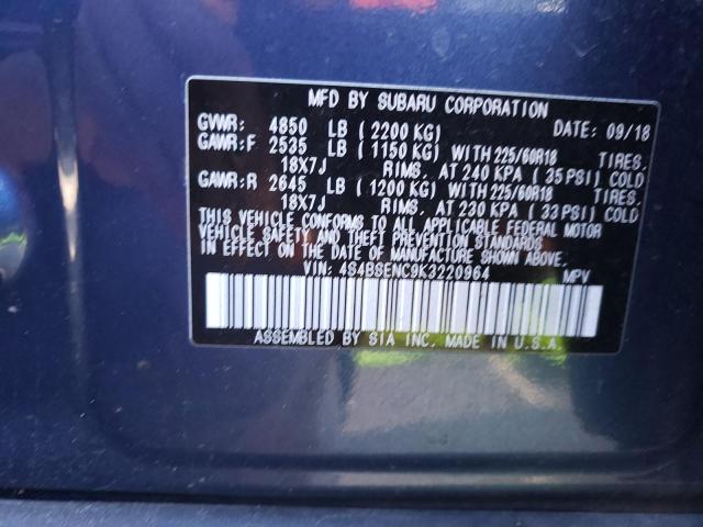 4S4BSENC9K3220964 Subaru Outback