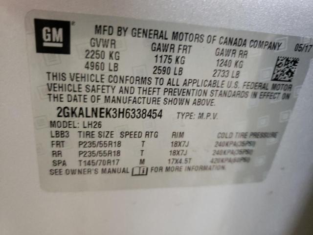 2GKALNEK3H6338454 GMC Terrain Sle