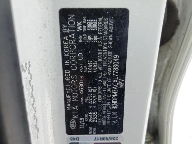 KNDPM3ACXL7788049 KIA Sportage Lx