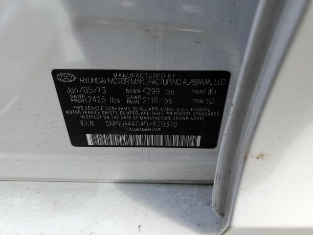 VIN 5NPEB4AC4DH670370 2013 HYUNDAI SONATA no.12