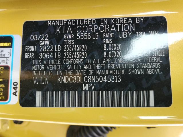 2022 KIA EV6 LIGHT KNDC3DLC8N5045313