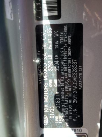 3KPF24AD5ME328587 KIA FORTE FE
