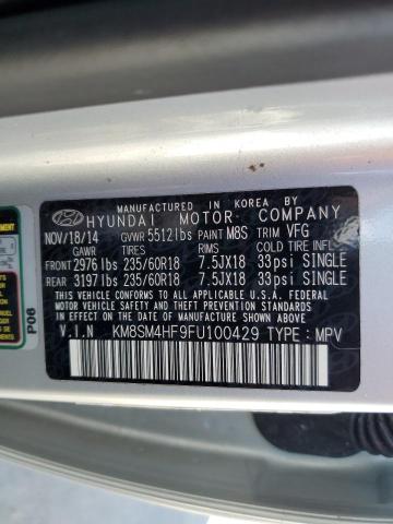 2015 HYUNDAI SANTA FE G - KM8SM4HF9FU100429