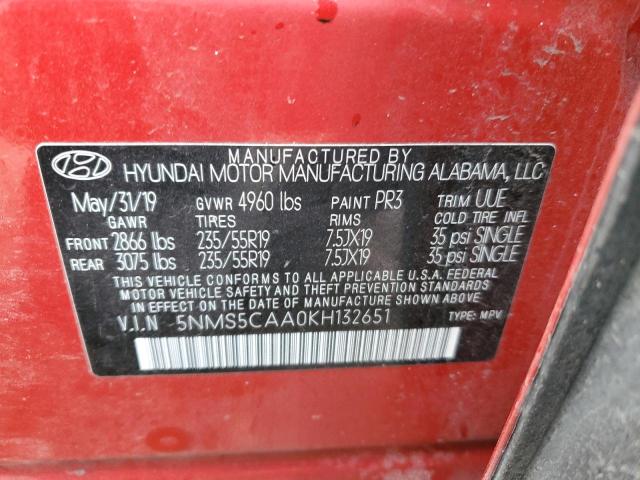 2019 HYUNDAI SANTA FE L - 5NMS5CAA0KH132651