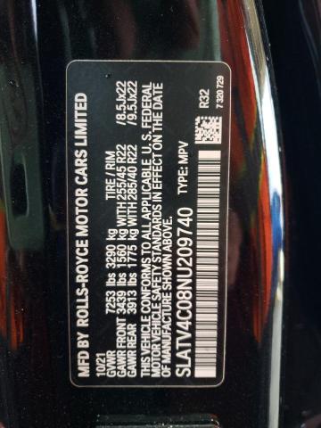 2022 ROLLS-ROYCE CULLINAN - SLATV4C08NU209740