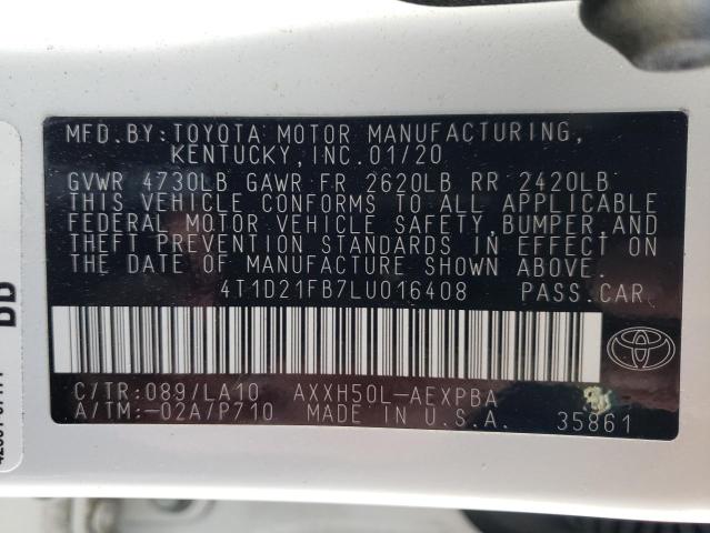 2020 TOYOTA AVALON LIM - 4T1D21FB7LU016408