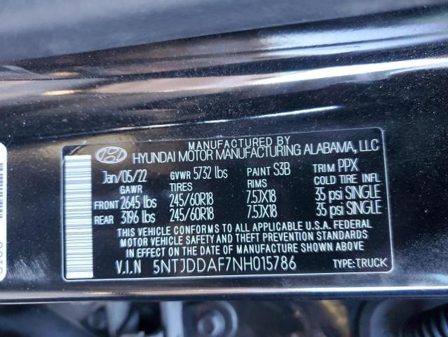 2022 HYUNDAI SANTA CRUZ - 5NTJDDAF7NH015786