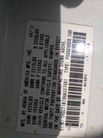 2017 HONDA ACCORD EX - 1HGCT1B7XHA007081