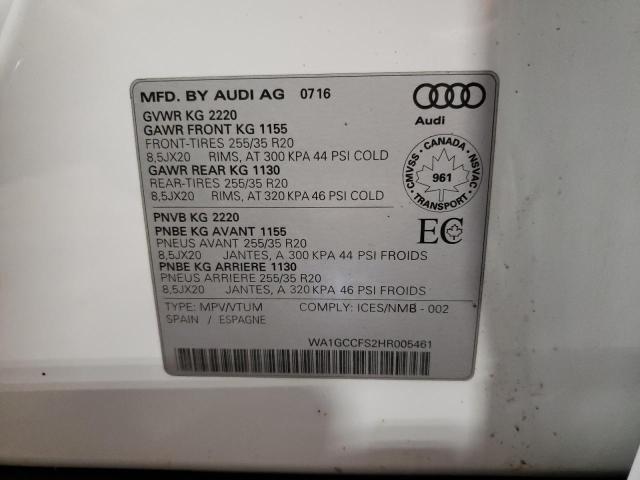 2017 AUDI Q3 PRESTIG - WA1GCCFS2HR005461