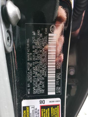 2020 LEXUS ES 300H LU 58AE21B12LU004838