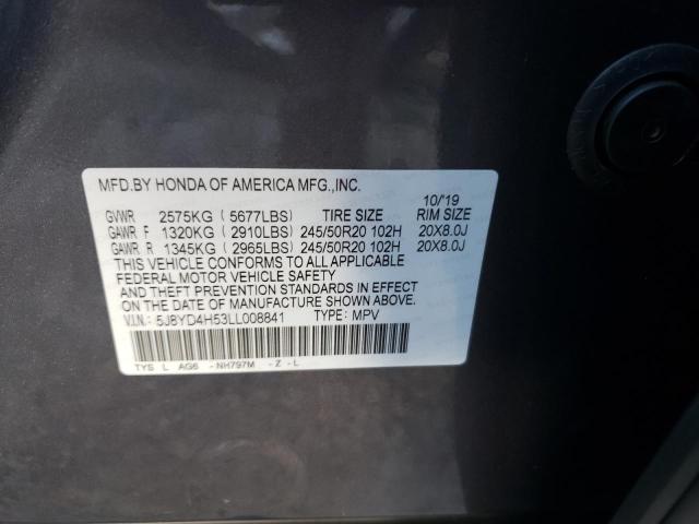 2020 ACURA MDX TECHNO - 5J8YD4H53LL008841