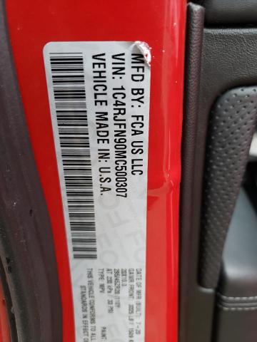 1C4RJFN90MC500307 Jeep Grand Cherokee Trackhawk