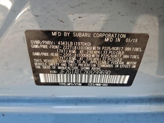 JF2GTAEC2KH299690 Subaru Crosstrek Premium