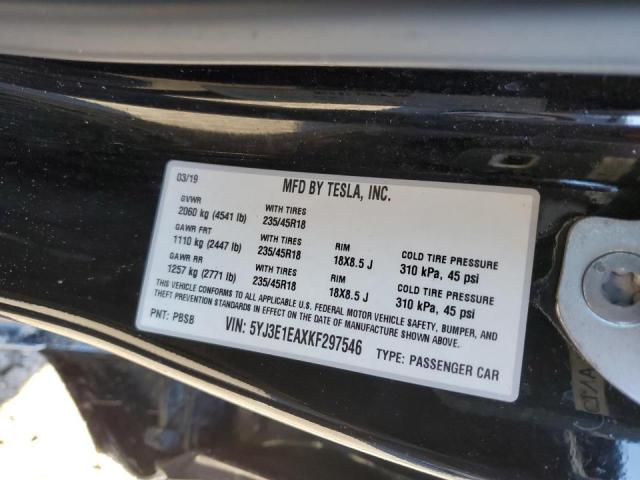 5YJ3E1EAXKF297546 Tesla MODEL 3