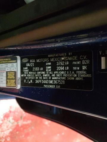 2021 KIA FORTE GT L - 3KPF34AD1ME367528