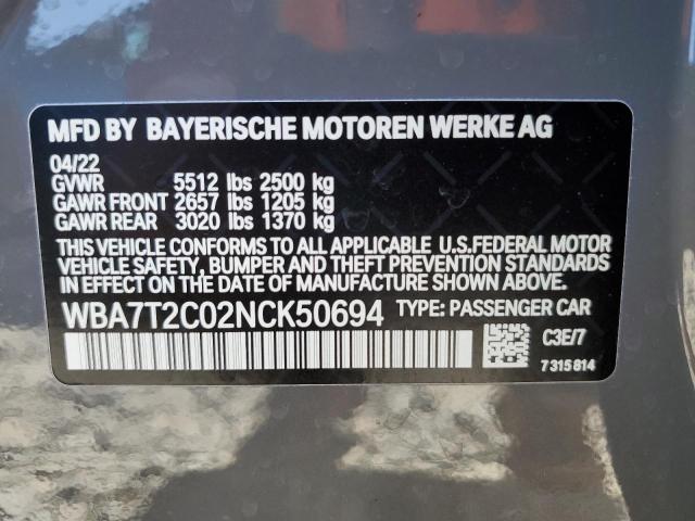 2022 BMW 740 I - WBA7T2C02NCK50694