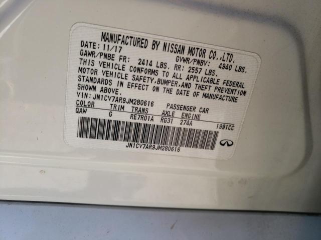 2018 INFINITI Q50 PURE - JN1CV7AR9JM280616