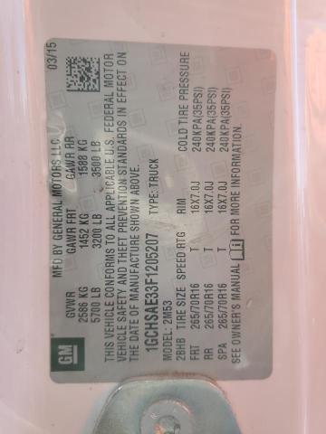 2015 CHEVROLET COLORADO 1GCHSAE33F1205207