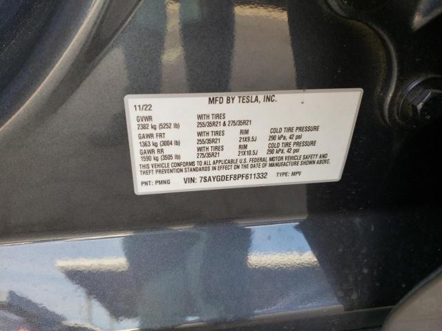 7SAYGDEF8PF611332 Tesla Model Y