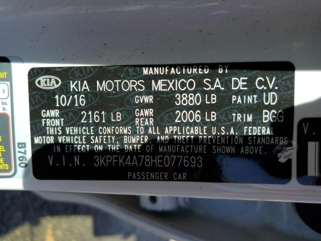 3KPFK4A78HE077693 KIA FORTE LX