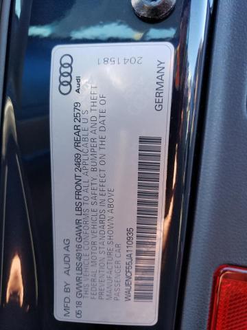 2018 AUDI A5 PREMIUM - WAUENCF55JA110935