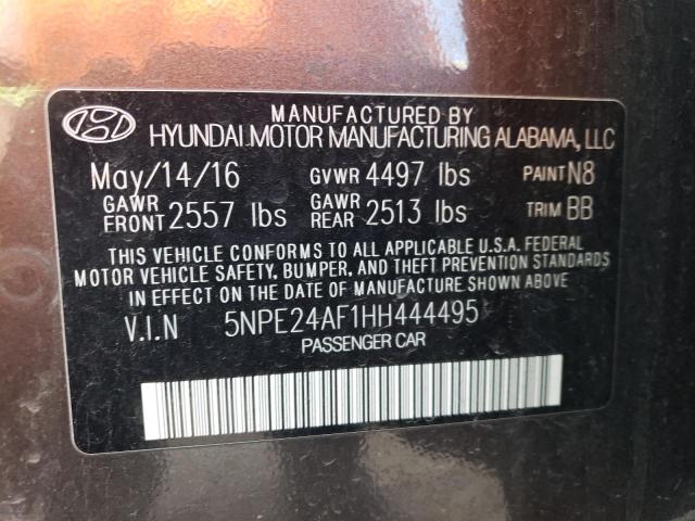 2017 HYUNDAI SONATA SE - 5NPE24AF1HH444495