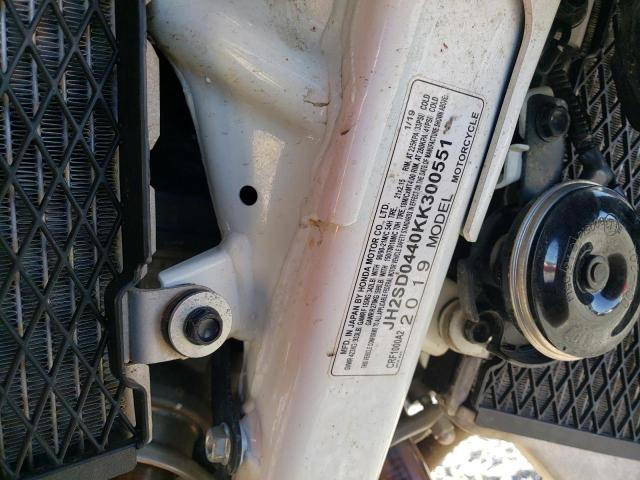 2019 HONDA CRF1000 A JH2SD0440KK300551