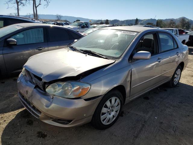 Salvage cars for sale from Copart San Martin, CA: 2003 Toyota Corolla CE