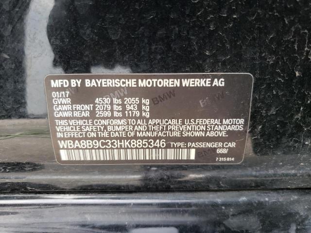 2017 BMW 330 I - WBA8B9C33HK885346