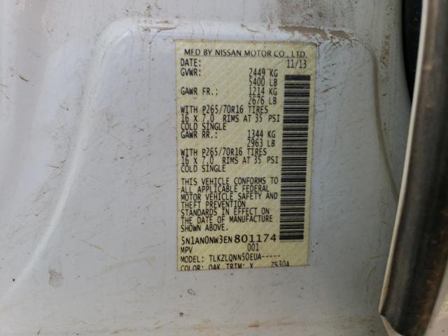 5N1AN0NW3EN801174 Nissan XTERRA X