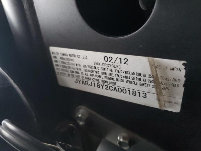 2012 YAMAHA FZ6 RC JYARJ18Y2CA001813