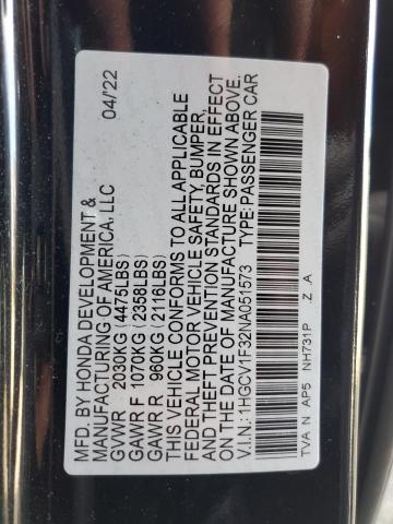 2022 HONDA ACCORD SPO - 1HGCV1F32NA051573