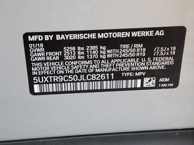 5UXTR9C50JLC82611 BMW X3 Xdrive30i