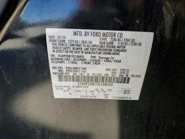 2015 FORD TAURUS SE - 1FAHP2D81FG108420