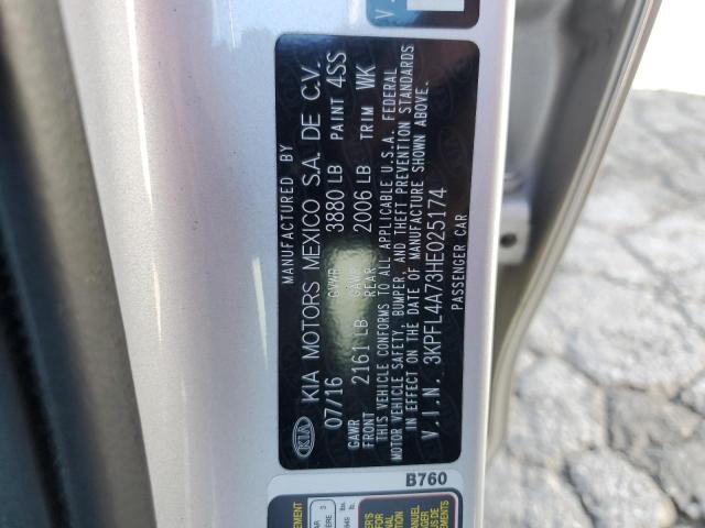3KPFL4A73HE025174 KIA FORTE LX