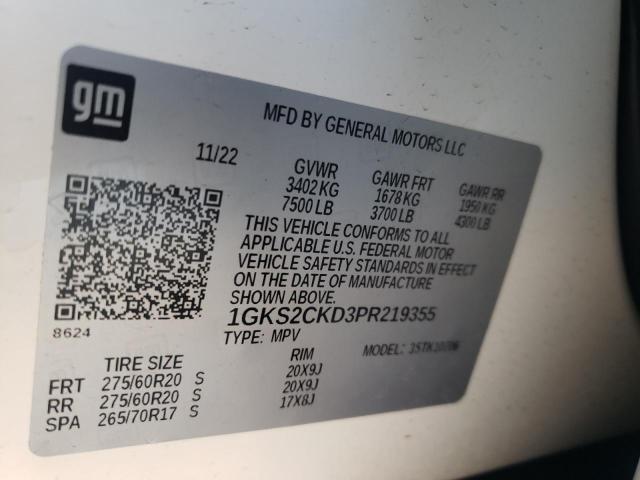 2023 GMC YUKON AT4 1GKS2CKD3PR219355