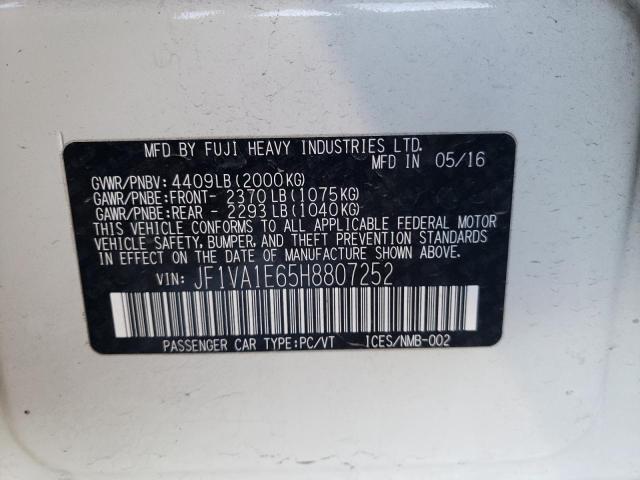 JF1VA1E65H8807252 Subaru Wrx Premium
