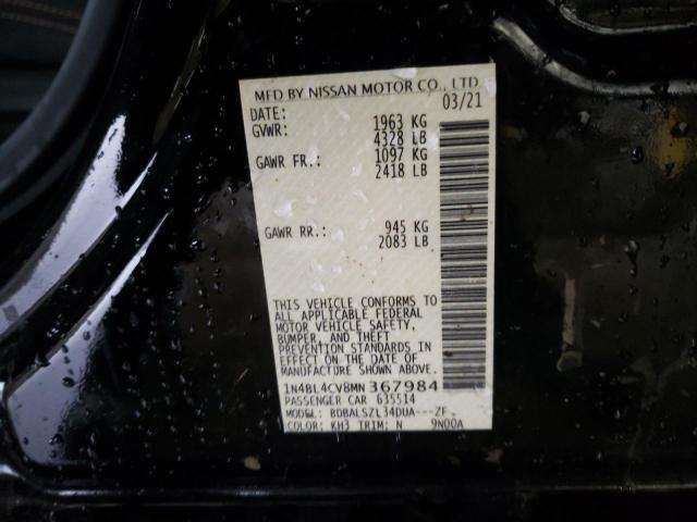 1N4BL4CV8MN367984 Nissan ALTIMA SR