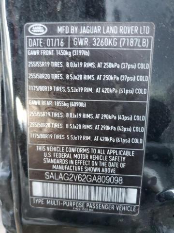 SALAG2V62GA809098 Land Rover LR4 HSE