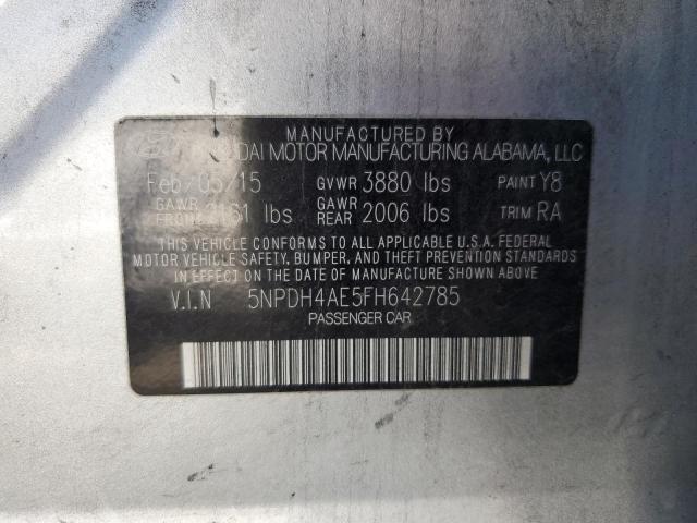 2015 HYUNDAI ELANTRA SE 5NPDH4AE5FH642785