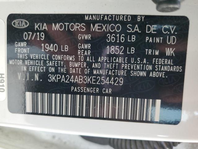 3KPA24AB3KE254429 KIA RIO S